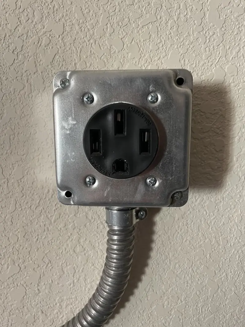 NEMA 14-50 outlet installed for Electrical Panel Upgrade in Hope